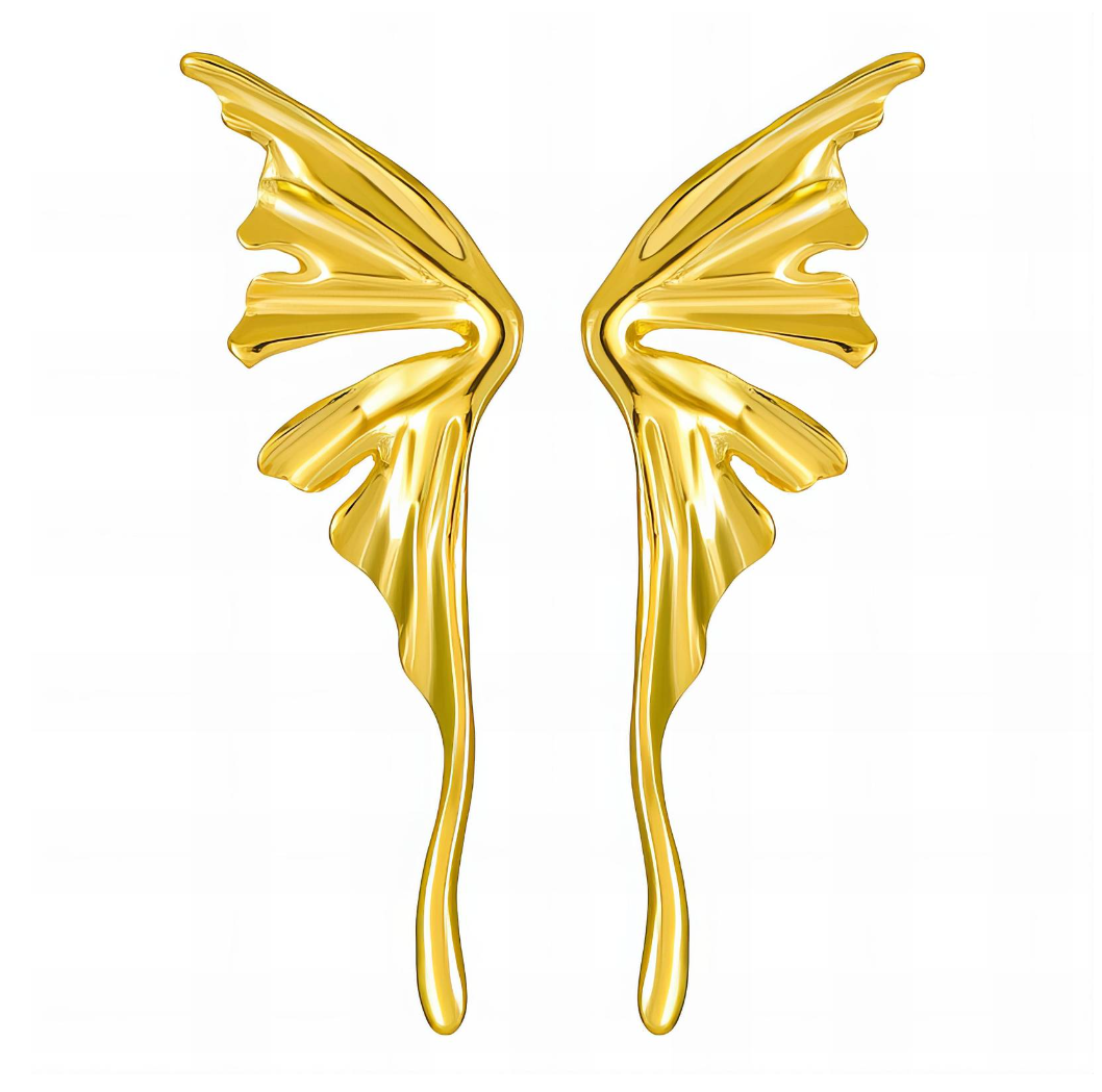 Abstract butterfly wings earrings