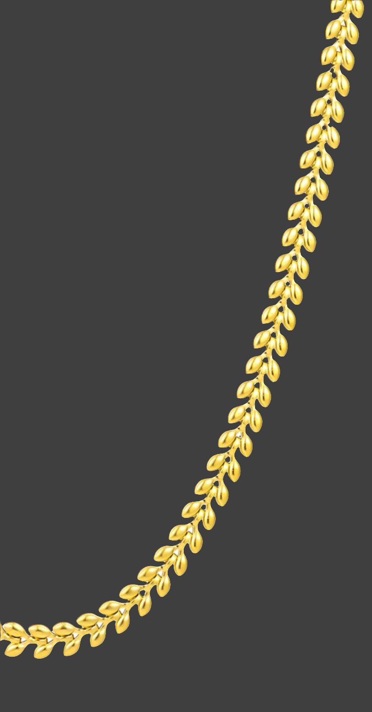 🌿 Leaves necklace.18 Karat gold triple plated stainless steel.