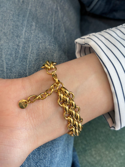 Double belcher link bracelet