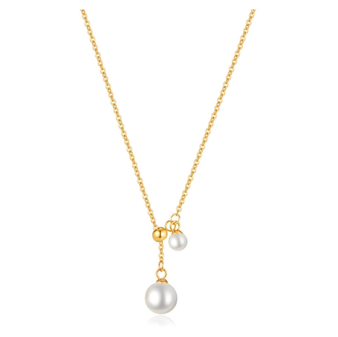 Hanging pearls necklace