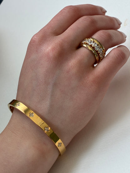 Diamond Flower bangle