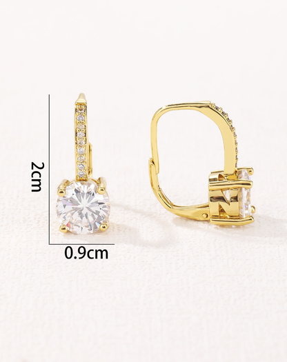 925 sterling silver vermeil crystal drop earrings.