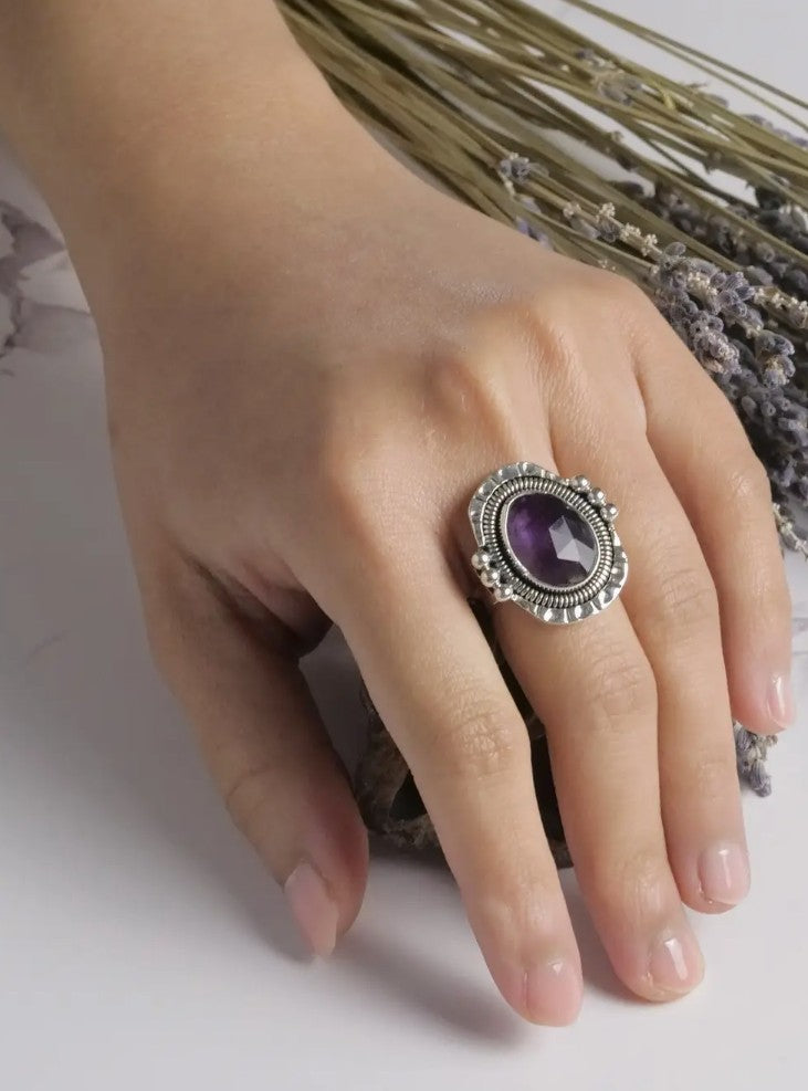Sterling Silver Amethyst Ring